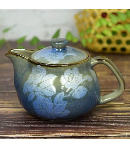 Amazon.com: Kutani Yaki(ware) Japanese Teapot Silver Leaf (with