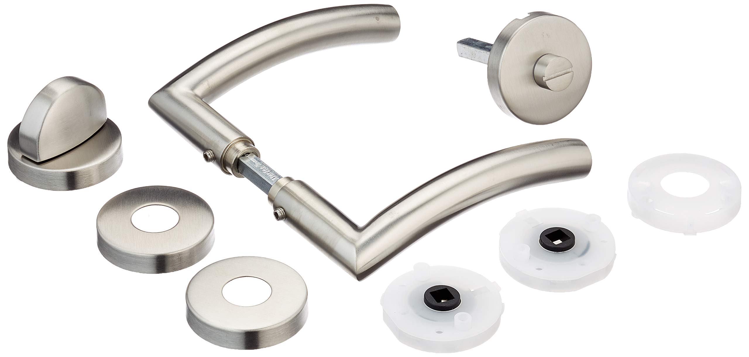 Alpertec 28020640 Peking II-R Stainless Steel for Bathroom Doors Toilet Handle Set Door Handle Door Fittings New for Bathroom Doors