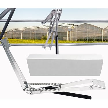 Greenhouse Window Vent Opener Bar - Manual Aluminum Lever Kit For Roof Vents, With Mounting Hardware