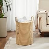 YOUDENOVA Cotton Rope Basket Large 58L 38cm D 50cm H with Handles view 2