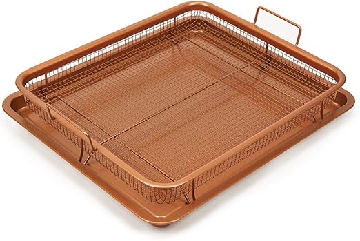Amazon Com Copper Chef Crisper Tray Non Stick Cookie Sheet Tray
