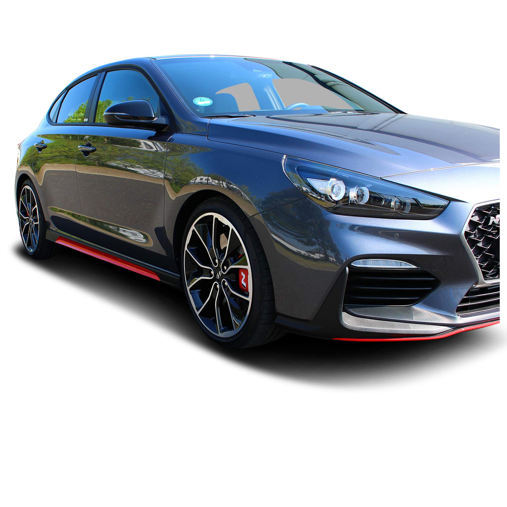 D015 Decorative Film for Car Side Skirts and Vehicle Front, Decorative Sticker, Perfect Fit, Self-Adhesive, Car Accessories (3M™, 2080 Hotrod Red)