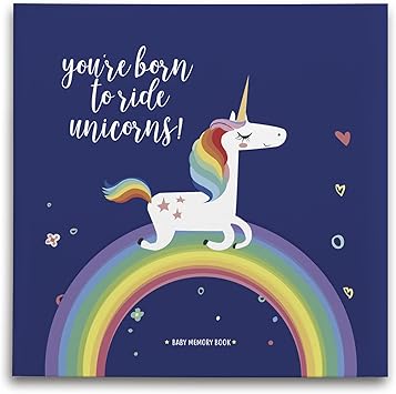 unicorn baby memory book