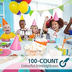 [Individually Wrapped] 200 Pcs Colorful Flexible