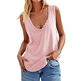 Tankaneo Womens Oversized Scoop Neck Tank Tops Workout Casual Summer Cotton Shirts Loose Fit Sleeveless Tee