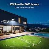 Lepro 50W LED Floodlight Outdoor 5000lm IP65 Daylight Garden Security Light view 3