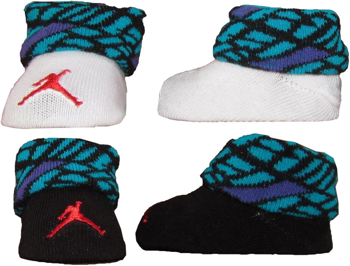 Jordan Baby 2 Pack AJ VIII Newborn Baby Booties Turquoise