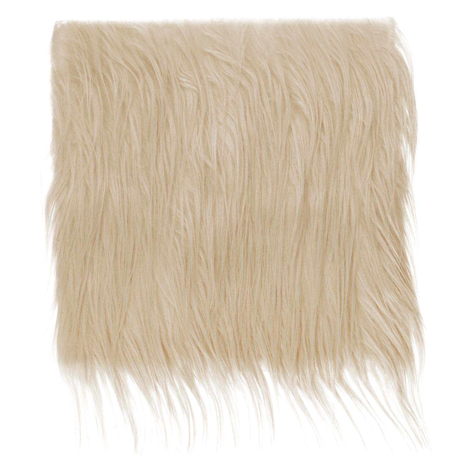 PATIKIL Plush Faux Fur Fabric Square, 10" x 10" Fluffy Faux Fur Patches Cuts for DIY Crafts Christmas Halloween Gnome Beard, Khaki — image 1