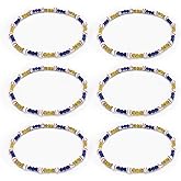 Ansberta 6 Pcs Bling Baseball Beaded Necklace Ice Collection Baseball Necklace Gifts for Baseball Team Lovers Fans