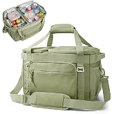 TOURIT 2-Zone Soft Cooler Bag, 30/48 Cans Dry &amp; Wet Insulated Ice Chest | Dual separation compartment, 12H insulated &amp; leakproof &amp; waterproof beach cooler, ideal for camping picnic hiking