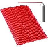 100 Pcs Spray Can Straws 4.7 inch Spray Can Replacement Straws Red Plastic Extension Straw for Narrow Space Paint Cleaner Lubricant Oil
