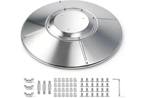 Gleom 33" Round Patio Heater Reflector Shield, 5-Panel Outdoor Heaters Aluminum Top Dome Replacement Parts, Fire Sense Patio 