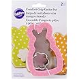 Wilton Comfort Grip Bunny with Mini Flower Cookie Cutters, Set of 2