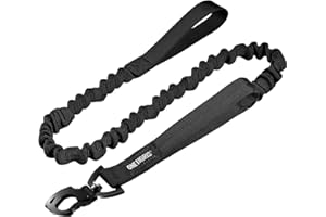 OneTigris Tactical Dog Training Bungee Leash with Control Handle Quick Release Nylon Leads Rope