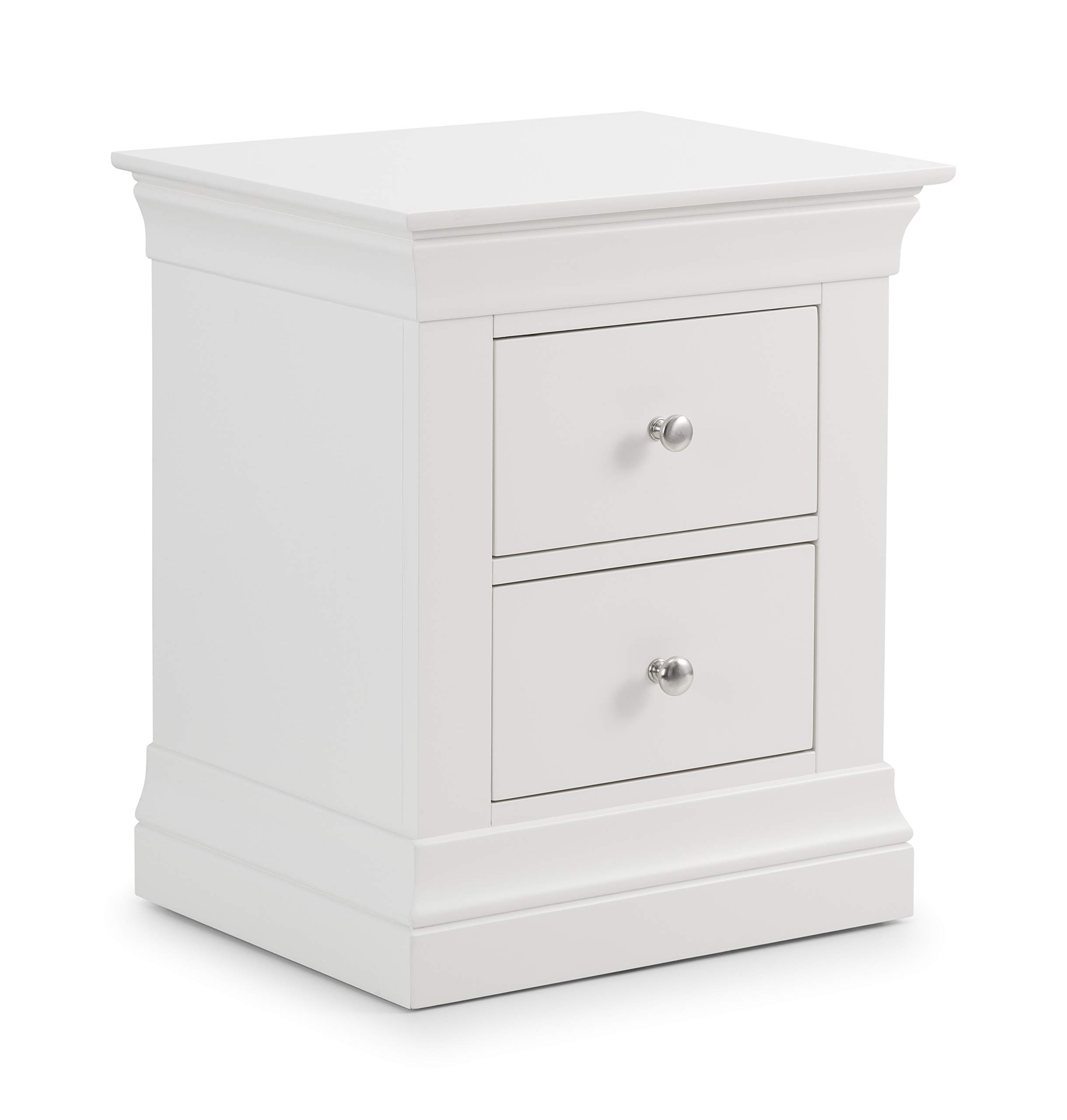 Julian Bowen Clermont 2 Drawer Bedside, White