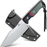 Purple Dragon Outdoor Knife for Skinning - Drop Point Skinning Knife Green | Forged from a Single Piece of D2 Steel, Full Tang G10 Handle, Gift Box
