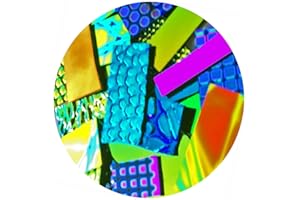 IDICHROIC Assorted Dichroic on Clear Glass Pieces - 90 coe - 4oz, Made in America