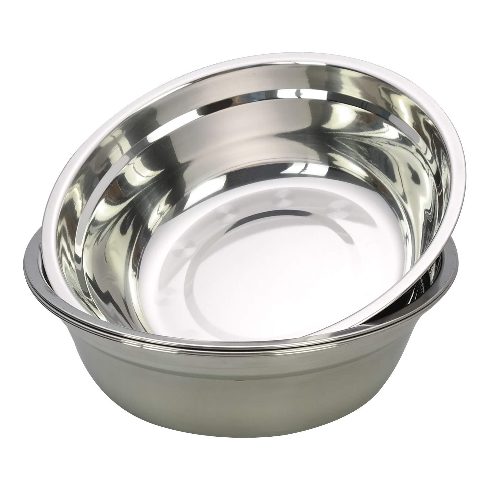 Bringer Set of 4 Metal Salad Bowl, Stainless Steel Kitchen Serving Mixing Bowl