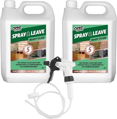 One Chem Ready to Use Spray and Leave 2 x 5 L Green Algae & Mould Killer