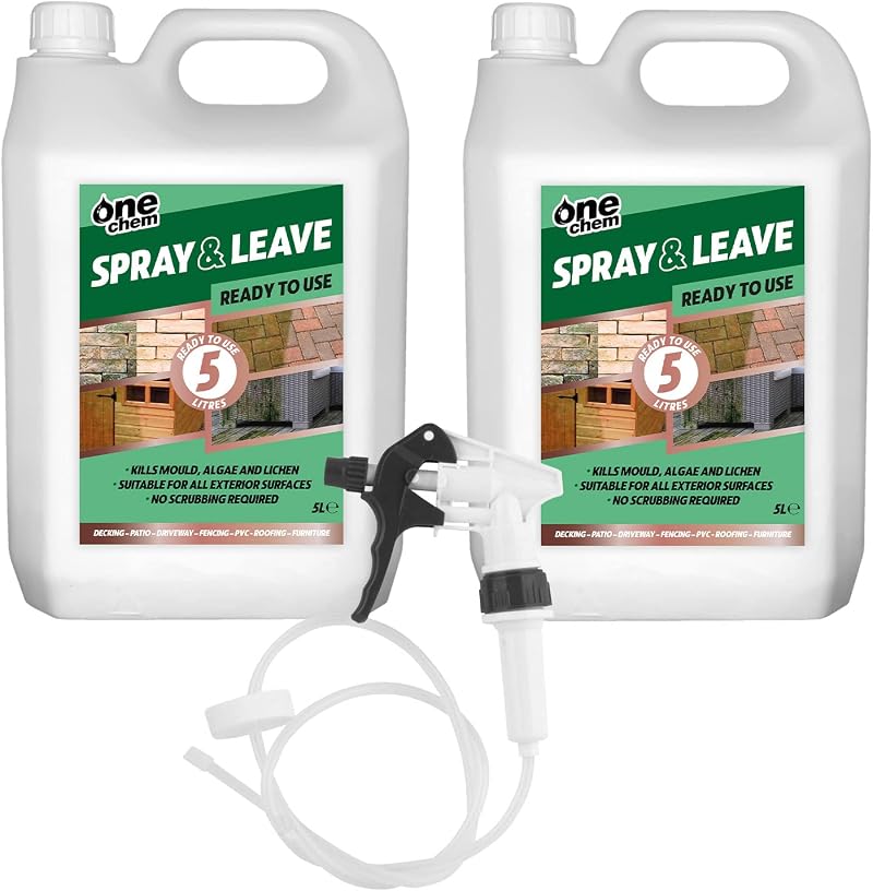 One Chem Ready to Use Spray and Leave 2 x 5 L Green Algae & Mould Killer