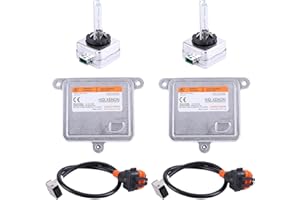 moseiny 2PCS Xenon Ballast Control Unit Compatible for 2015-2020 Blazer Impala Malibu Suburban Tahoe 20928264 Xenon HID Headlight Ballast Control Unit with Igniter & D3S Bulb 13587843 13503432