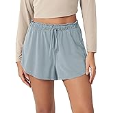 ODODOS Modal Soft Lounge Shorts for Women Drawstring High Waist Casual Sleepwear Lightweight Cozy Pajama Bottom