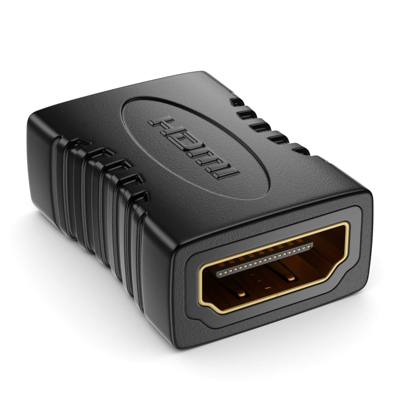 deleyCON MK183 HDMI to HDMI Adaptor Connector - HDMI Port to HDMI Port - Gold-Plated Contacts - Black