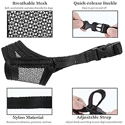 LUCKYPAW Dog Muzzle, Mesh Muzzle for Small Medium