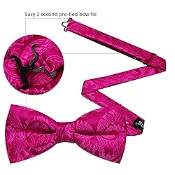 Barry.Wang Magenta Bow Ties for Men Pre-tied Bow