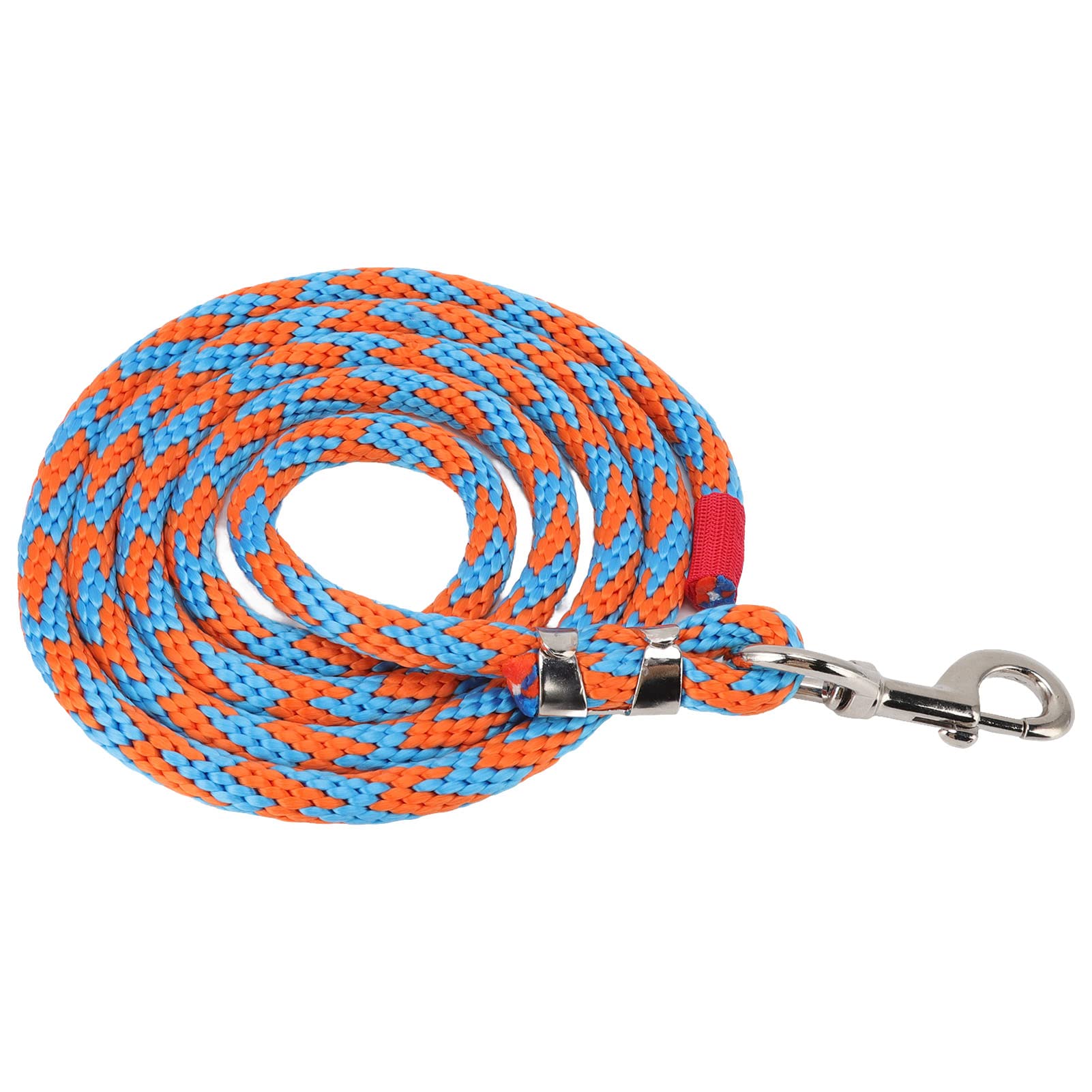 Nylon Horse Rope Durable Tug Resistance Multipurpose Livestock Lead Rope Safety 8.2ft Thick with Alloy Hooks (Blue Orange)