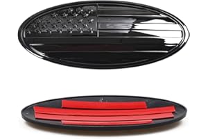 RERPRO 5" Tailgate Emblem Cover Trim Compatible with 2021 2022 2023 2024 2025 Ford Bronco 2/4 Door Bronco Sport Exterior Accessories Rear Door Overlay Emblem Decoration Oval American Flag Decor 1 Pack