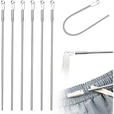 AUUTI 6pcs Spring Loop Threader Tool with Rope Threader Clip, | Elastic Drawstring Puller for Hoodies, Pants, Jackets and Sweatpants