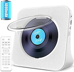 Portable CD Player with Bluetooth: 4000mAh