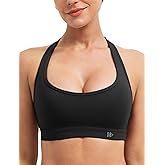 Yvette Thin Racerback Yoga Bra Light Support Sexy U Neck with Sewn-in Pads Workout Gym