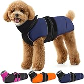 Dog Winter Jacket with Harness, Warm Dog Cold Weather Coats Waterproof | Thermal Fleece Snow Jacket, Longer Back Coverage, Easy On and Off &amp; Adjustable,ReflectiveSnowsuit for Small Medium Large Dogs