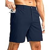 G Gradual Men's Casual Shorts 7" Lightweight Golf Shorts for Men Stretch with 3 Pockets Quick Dry Breathable Work Shorts