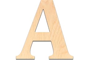 WOODEN LETTER STORE 4 Inch Wooden Letter A - Cut from Baltic Birch Plywood, This 4 inch Wood Letter is Ready for Painting or Decorating. for Home Decor, Office Signs, or Party Decorations.