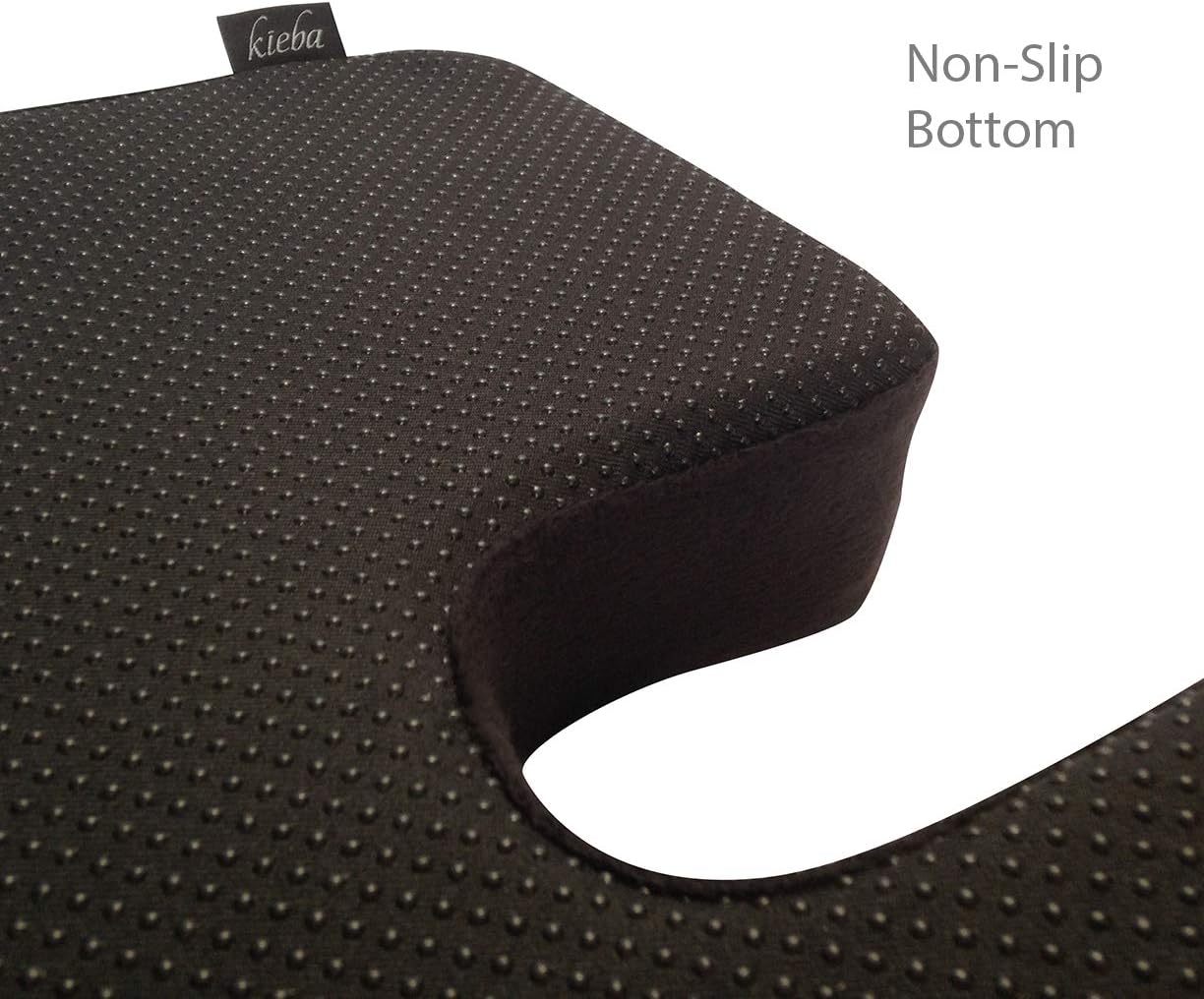 Kieba Coccyx Seat Cushion, Cool Gel Memory Foam Large Orthopedic Tailbone Pillow for Sciatica, Back, and Tailbone Pain (Black): Health & Personal Care