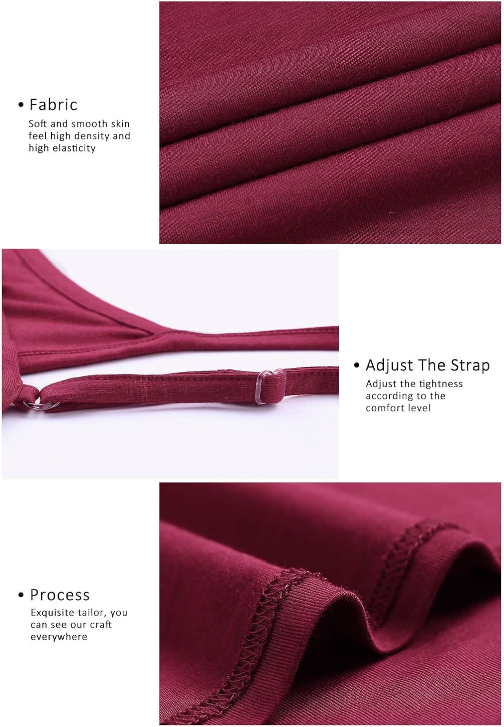 AMVELOP Adjustable Camisole for Women Spaghetti Strap Tank Top Super Soft Camisoles at  Women’s Clothing store