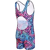 Alikhonf Girls Swimsuit Sleeveless Bathing Suits Back Cutout Summer Swimwear with Removable Chest pad 6-14 Years