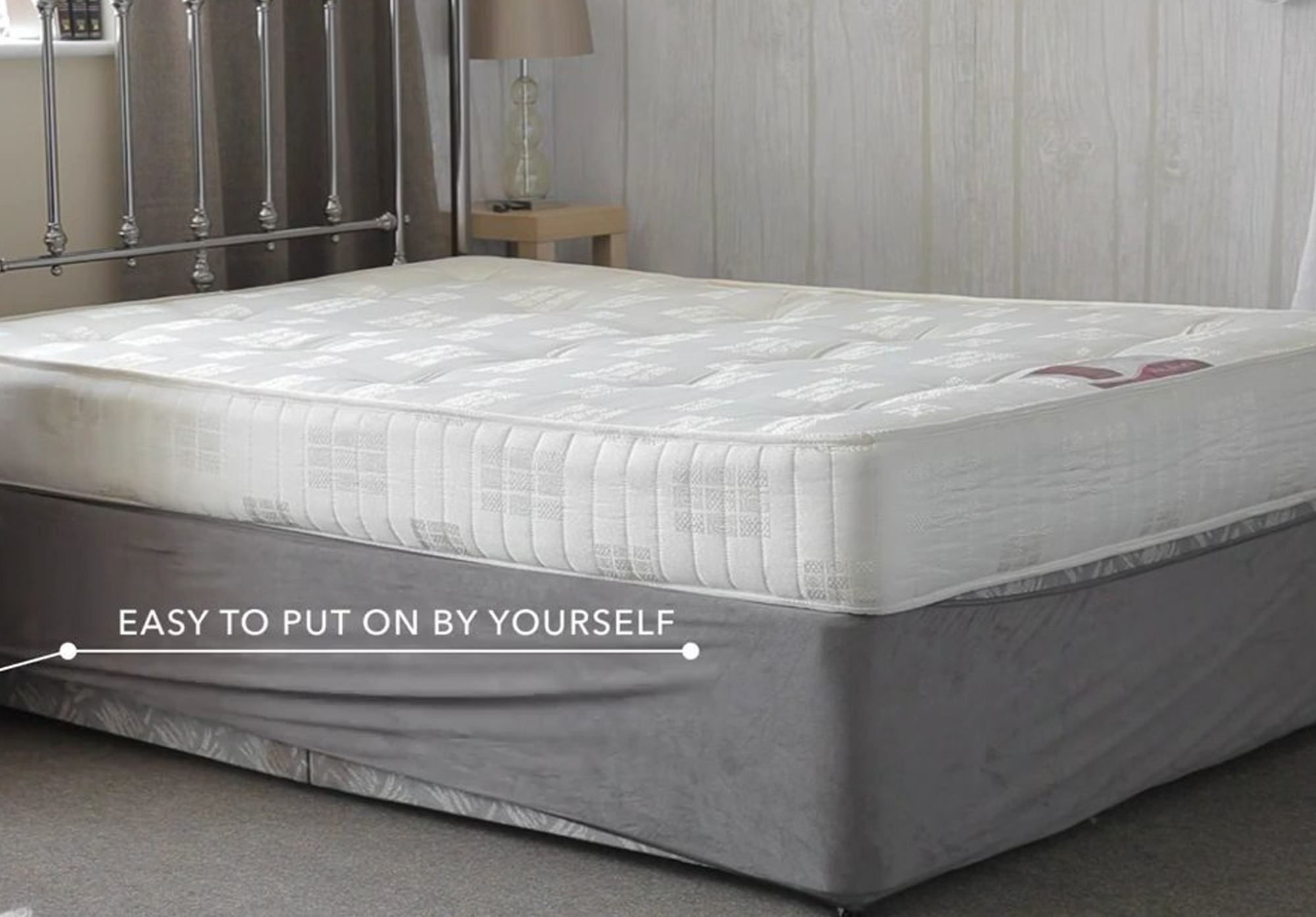 Buy Divan Bed Base Wrap Valance Sheet Transforms a drab looking bed