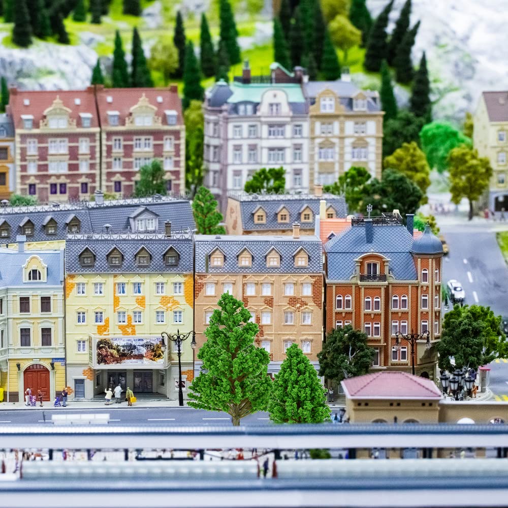 LUEYAO Mini Model Miniature Trees Mixed Train Scenery Architecture Trees Fake Trees for DIY Crafts Building Model Scenery Landscape Green 1.2-3.9 inch 20 PCS