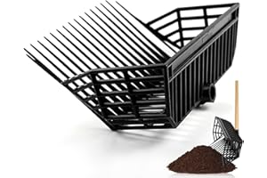 LIYJTK Pitch Fork Stable Fork Head,Pitchfork for Gardening,Manure Fork Replacement Head,Heavy Duty Pitch Fork