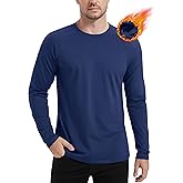 MAGCOMSEN Men's Thermal Shirt Fleece Lined Long Sleeve Athletic Base Layer Workout Top