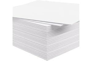 MBC MAT BOARD CENTER Mat Board Center, Pack of 50 8x10 White Uncut Mat Boards Backing Boards, 4-Ply Thickness, Great for Pictures, Frames, Crafts, Prints