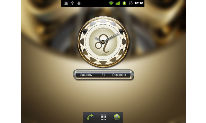 Leo Beautiful Clock Widget Zodiac Theme for Android