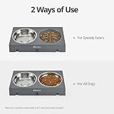 Petace Elevated Dog Bowls for Large Dogs with 5 Heights Slow Feeder Stainless view 4
