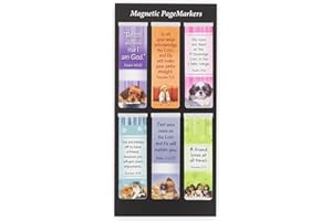 Beautiful Magnetic Bookmarks with Scripture and Words of Inspiration - Set of 6 (More Puppies)
