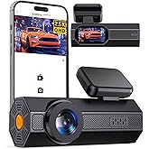 Dash Cam, 2.5K Dash Cam Front, VEEMENT Dash Camera for Cars, 1440P Car Dash Camera with APP, WiFi Dash Cams with WDR Night Vision, 24/7 Parking Monitor Dashcam, 160°Wide, G-Sensor, Mini Car Camera