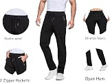 HCSS Mens Joggers Tracksuit Bottoms Black L Zip Pockets Elastic Waist Cotton view 9
